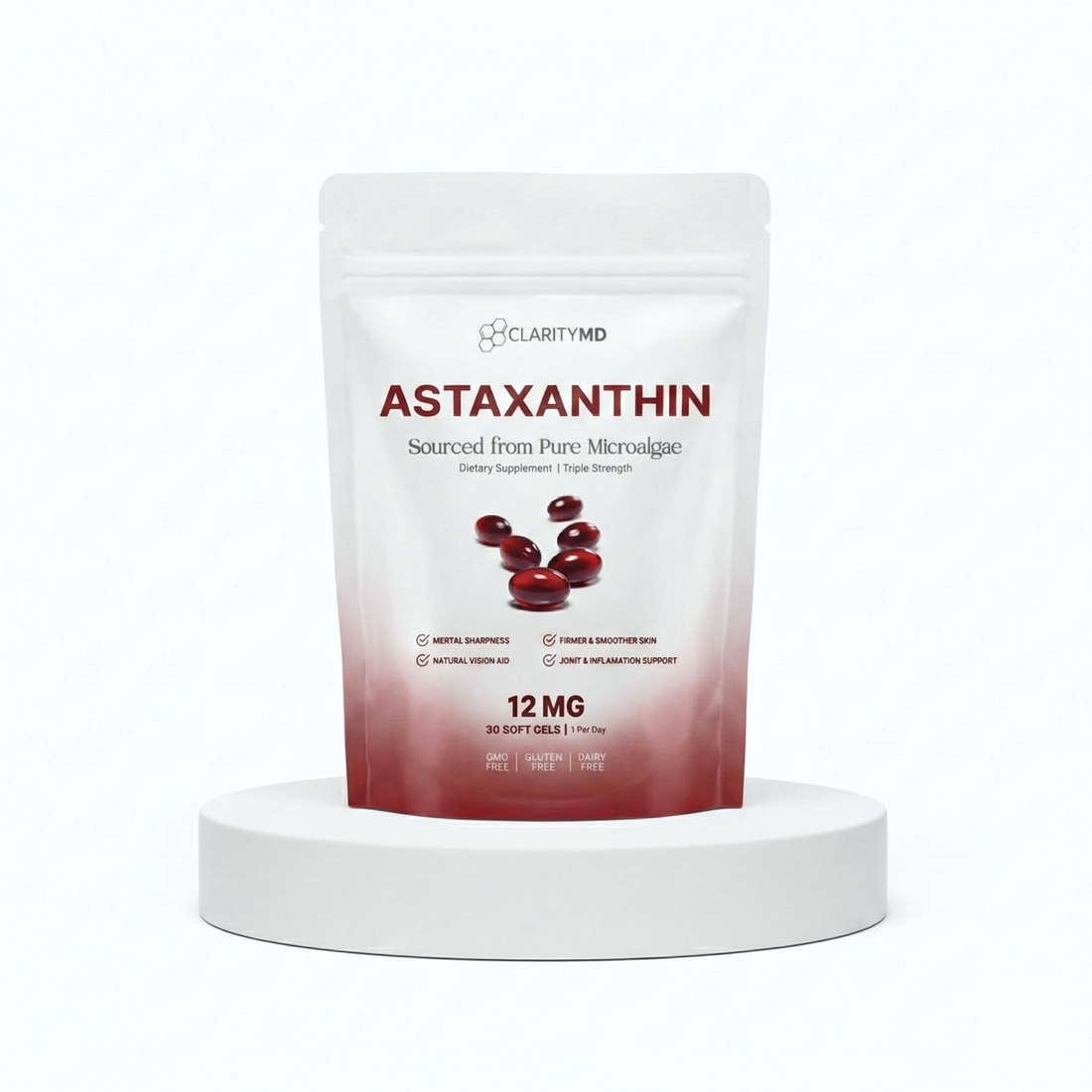 ClarityMD - Astaxanthin 12mg Softgels For Healthy Ageing