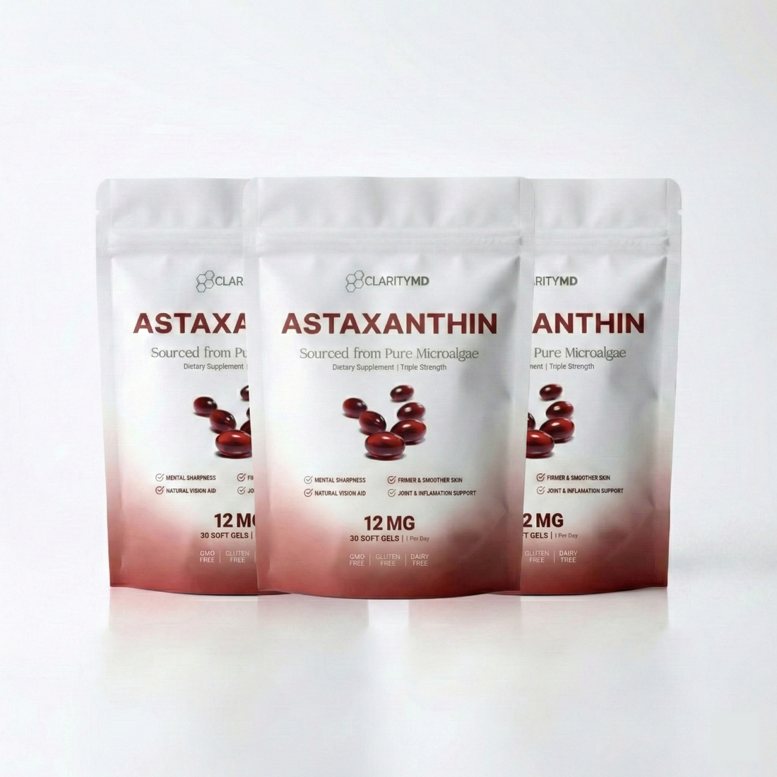 3 Bags - Clarity MD Astaxanthin Softgels For Vision Support (Extra 50% Discount - Exclusive One Time Offer!)