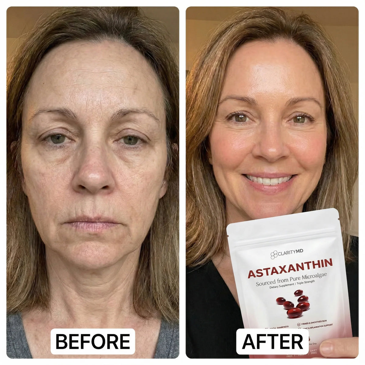 ClarityMD - Astaxanthin 12mg Softgels - Naturally Preserve Firm Glowing Skin, Healthy Hair & Energy