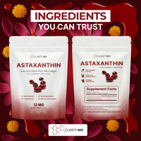 ClarityMD - Astaxanthin 12mg Softgels - Naturally Preserve Firm Glowing Skin, Healthy Hair & Energy