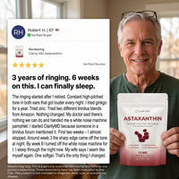 ClarityMD Astaxanthin 12mg Softgels - Reduced Ringing, Better Sleep & Total Inner Ear Cell Defence Clarity MD