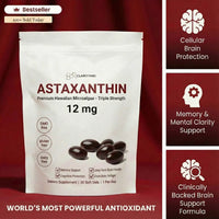 ClarityMD Astaxanthin Softgels - Naturally Protects Your Brain Cells & Preserves Clear Thinking, Sharp Memory, and Independence