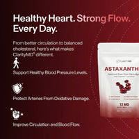 ClarityMD - Astaxanthin 12mg Softgels - Naturally Restores Circulation, Energy & Protects Vital Organs