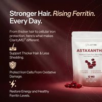 ClarityMD - Astaxanthin 12mg Softgels - Naturally Fights Oxidative Stress to Support Healthy Iron & Ferritin Levels