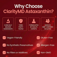 ClarityMD Astaxanthin Softgels – Natural Support Against Oxidative Stress & Long-Term Wellness
