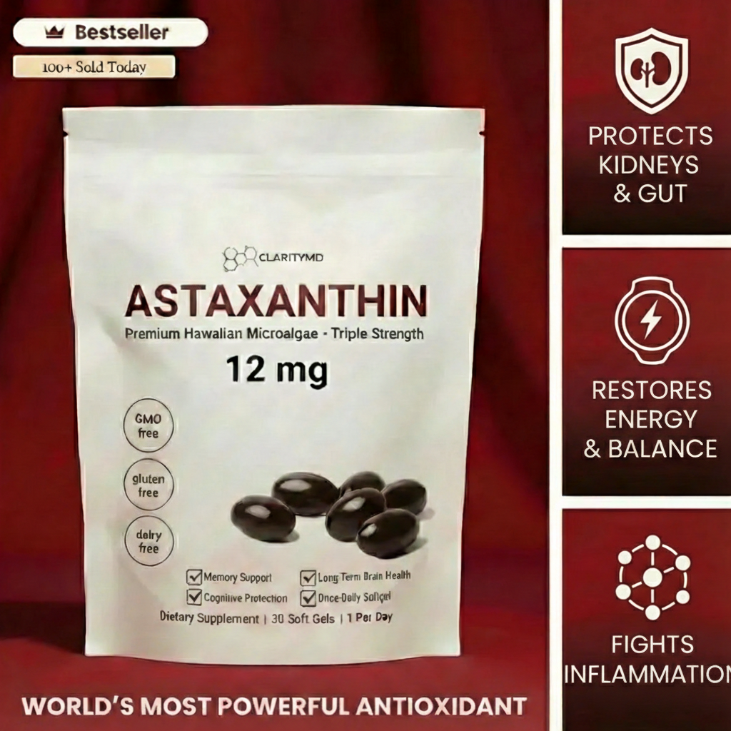 ClarityMD Astaxanthin – Naturally Fights Oxidative Stress To Restore Balance Inside and Out