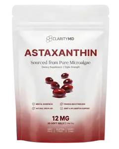ClarityMD - Astaxanthin 12mg Softgels - Naturally Fights Oxidative Stress to Support Healthy Iron & Ferritin Levels (OTO) Clarity MD