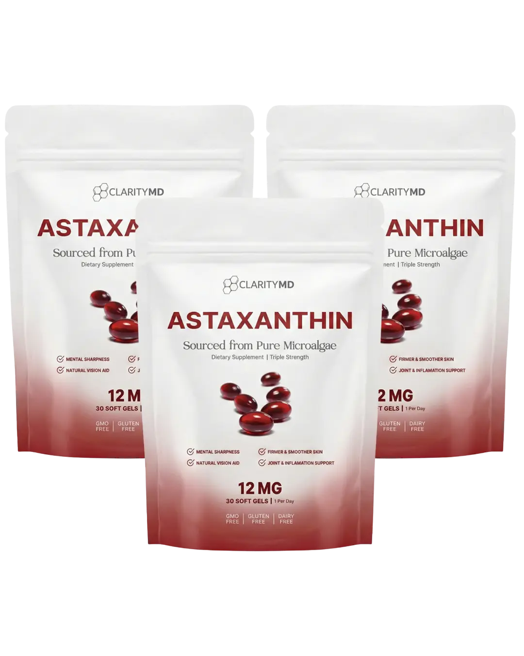 ClarityMD - Astaxanthin 12mg Softgels - Naturally Restore Balance Inside and Out Clarity MD