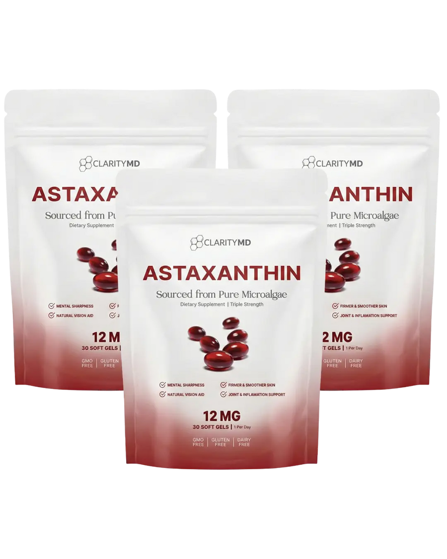 ClarityMD - Astaxanthin 12mg Softgels - Naturally Restore Balance Inside and Out