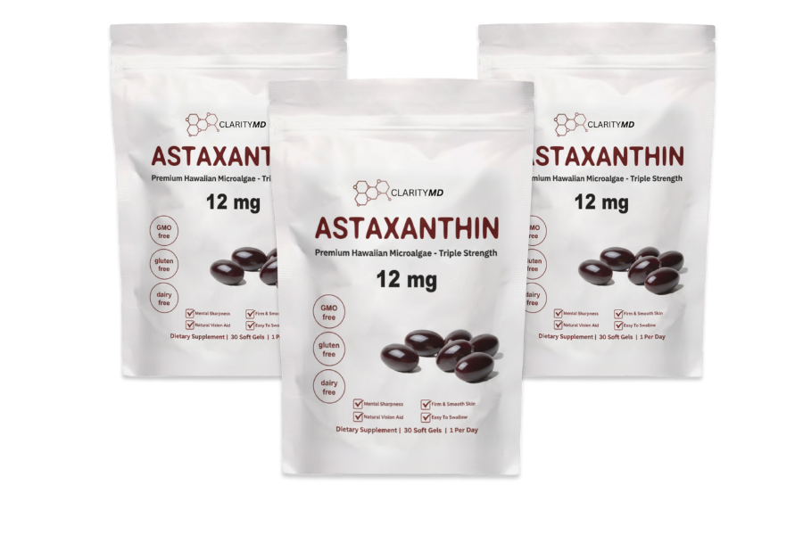 3 Bags - Clarity MD Astaxanthin Softgels For Joint Health Support (Extra 50% Discount - Exclusive One Time Offer!)