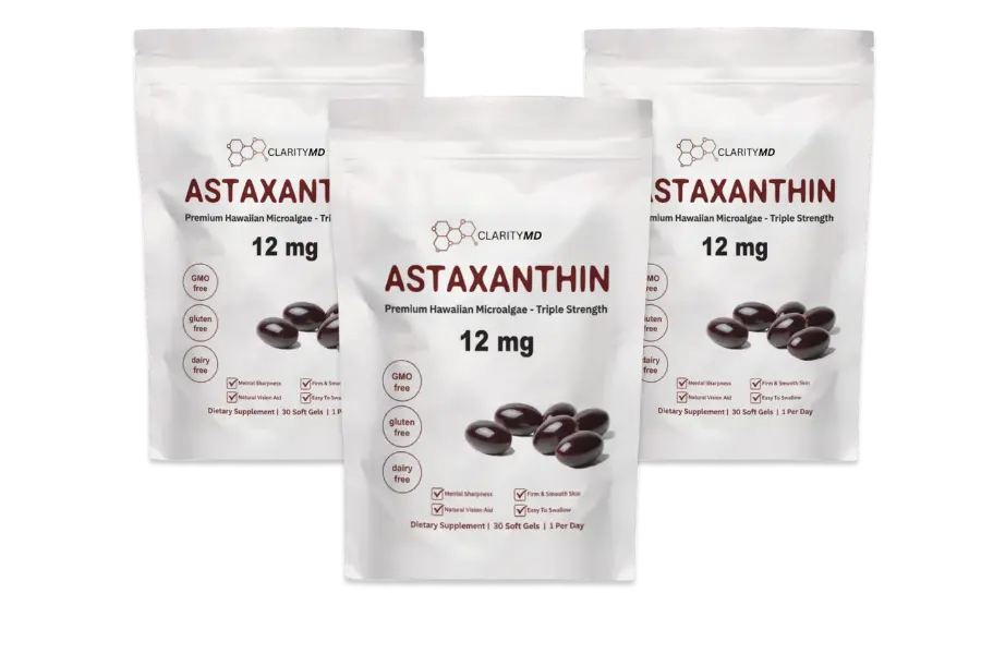 3 Bags - Clarity MD Astaxanthin Softgels For Joint Health Support (Extra 50% Discount - Exclusive One Time Offer!)