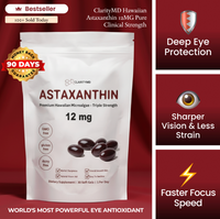 ClarityMD Astaxanthin Softgels - Naturally Protects Your Eye Cells To Restore Sharp, Clear Vision