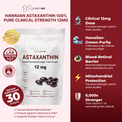 Clarity MD Astaxanthin Softgels - Naturally Protects Your Eye Cells To Restore Sharp, Clear Vision