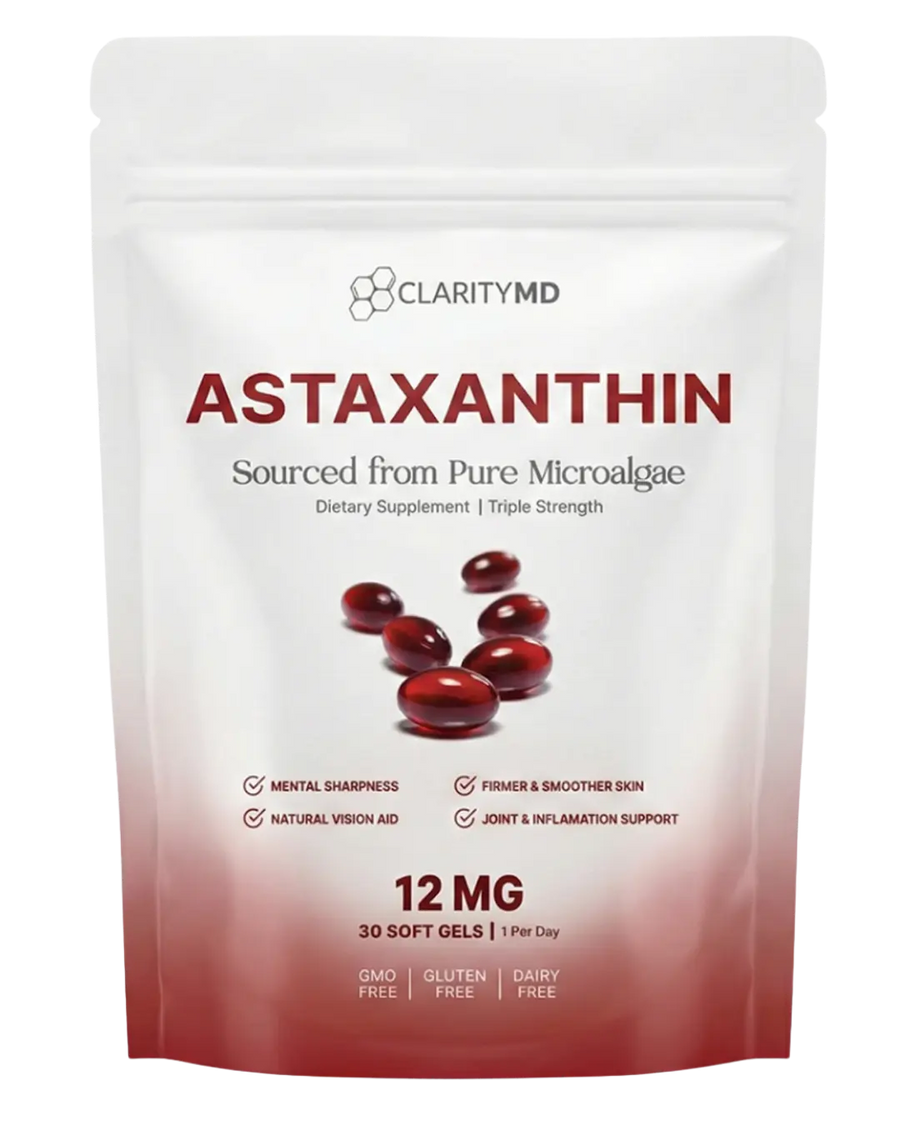 ClarityMD - Astaxanthin 12mg Softgels For Vision Protection & Recovery