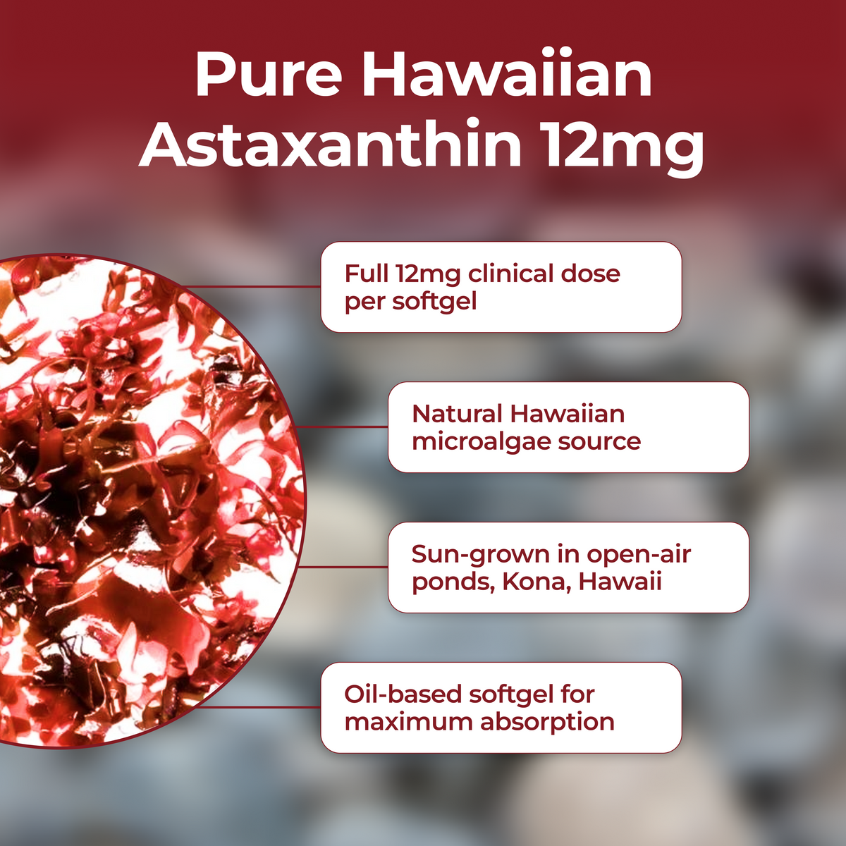 ClarityMD - Astaxanthin 12mg Softgels - Naturally Preserve Firm Glowing Skin, Healthy Hair & Energy